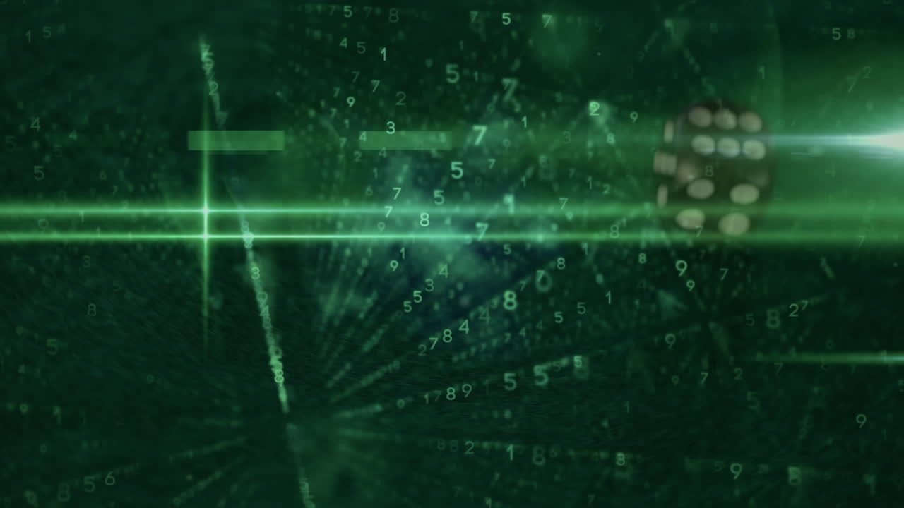 animación del procesamiento de datos sobre los dados del casino