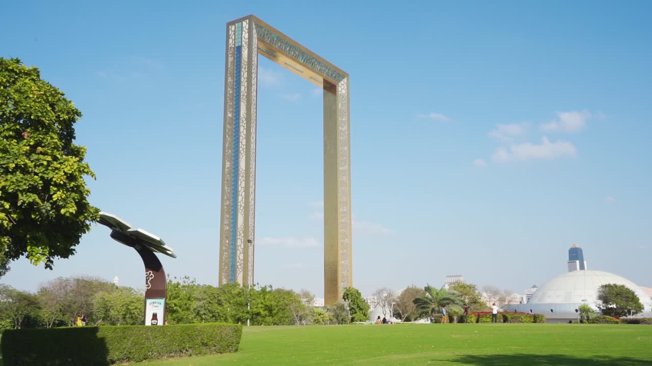 People At Zabeel Park With Famous Dubai Frame In Zabeel, Dubai, United Arab Emirates