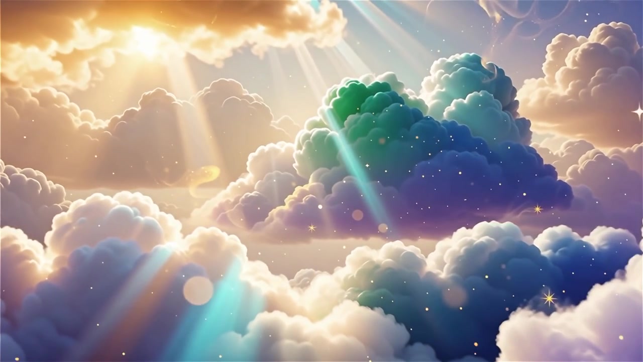 Christian Heavenly Light Worship Background