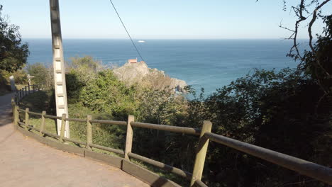 coastal view with woman