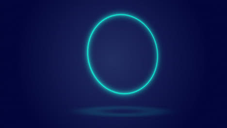 animación de círculos de neón que se mueven sobre el fondo marino