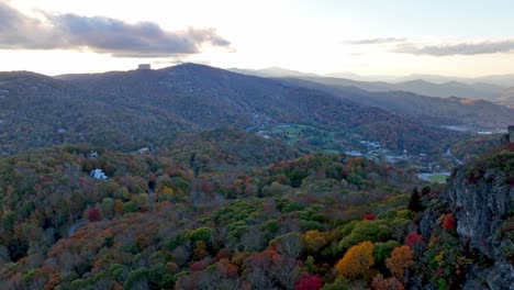 sugar mountain, banner elk nc, north carolina aerial in fall and autumn