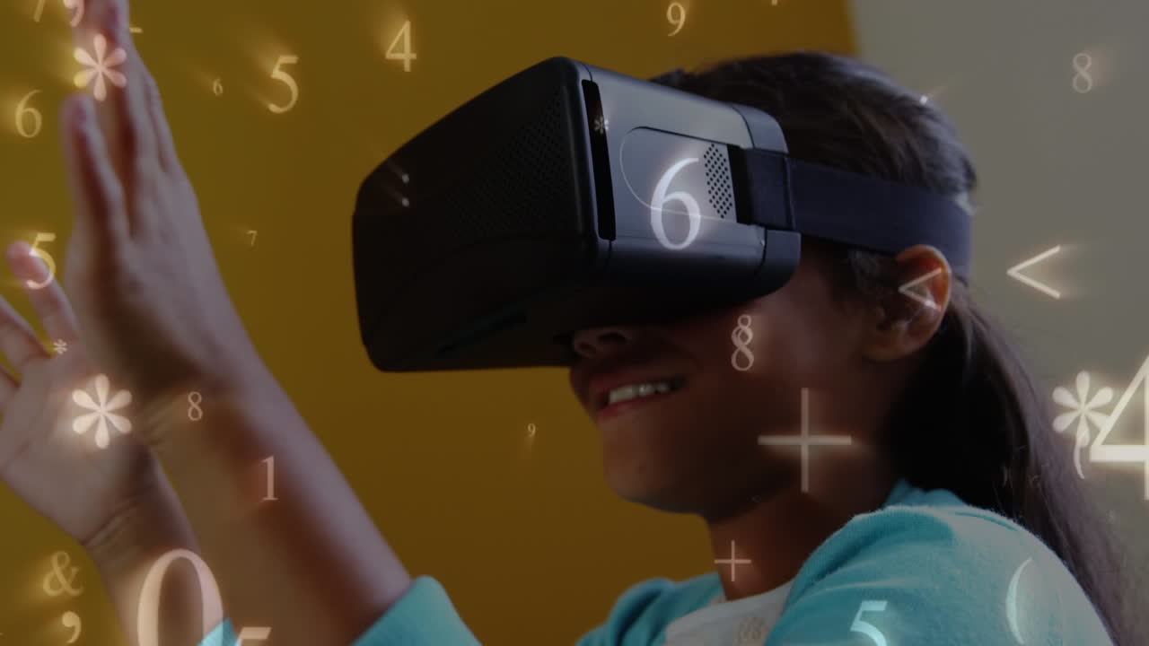 Pige bruger VR-video