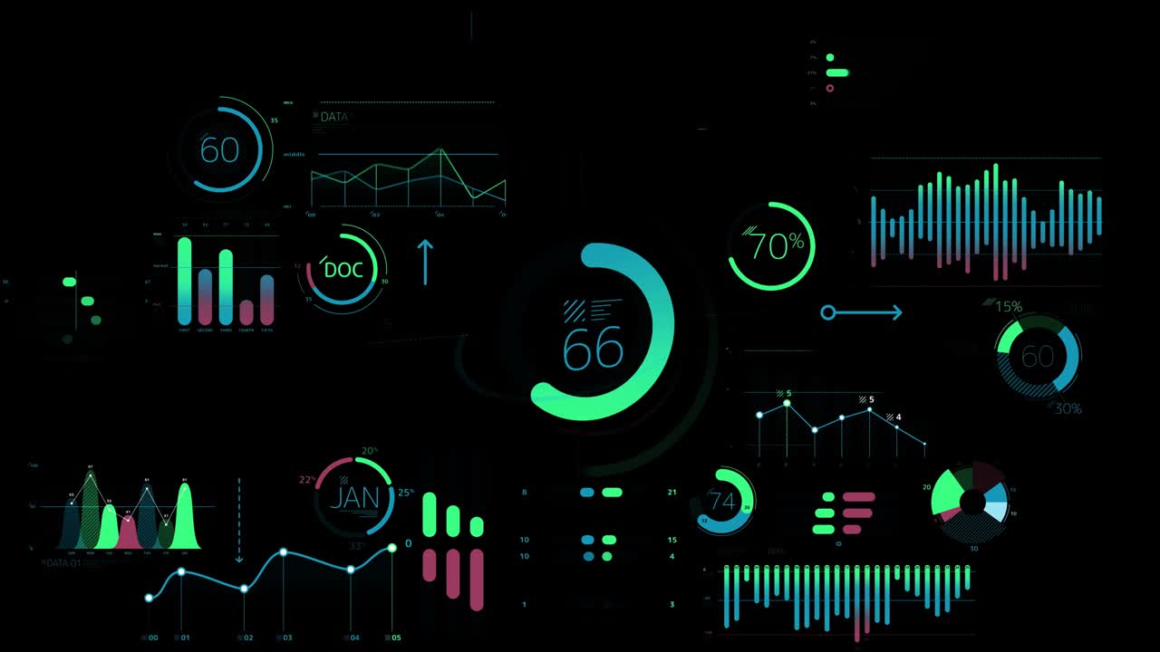 Charts and diagrams on the alpha channel