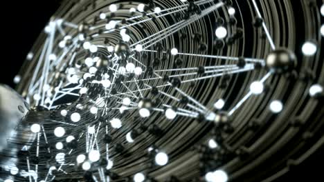 Abstract spheres and glowing orbs.