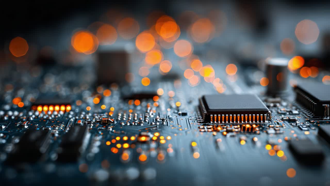 Exploring the Intricacies of Microchip Technology and Circuitry with a Focus on the Illumination of Electronic Components in a Modern Circuit Board Setup