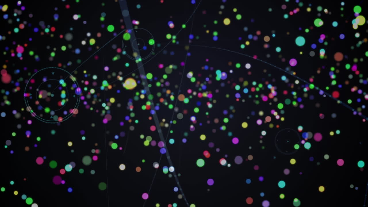 Animation of glowing spots over network of connections