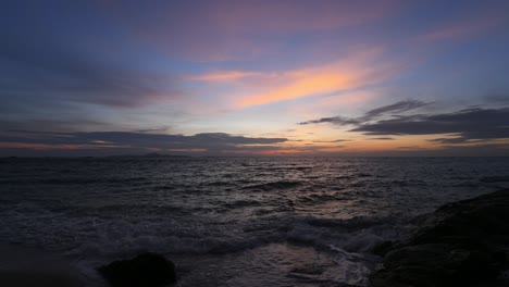 picturesque timelapse of sunset at sea.