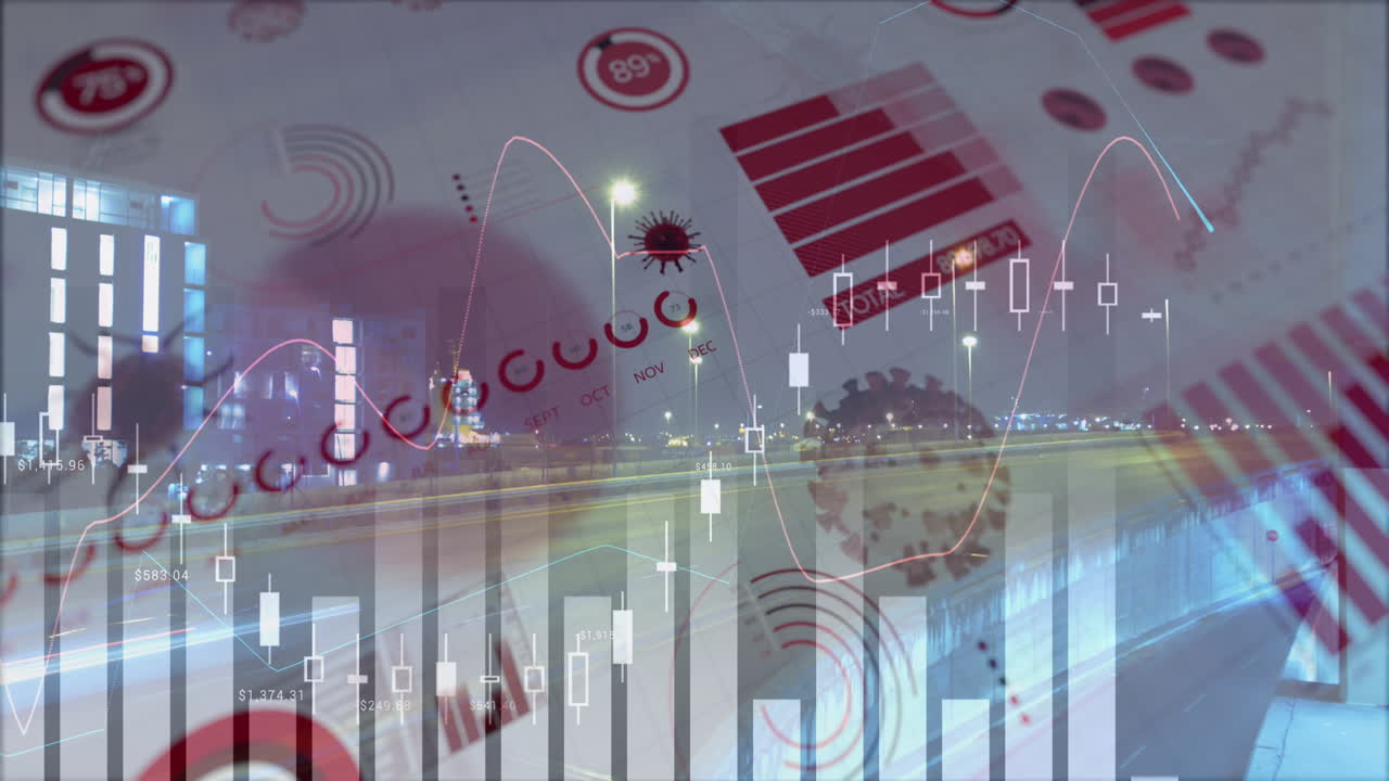 обработка статистических данных через цифровой интерфейс коронавируса против ночного городского трафика