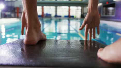 swimmer training in a swimming pool