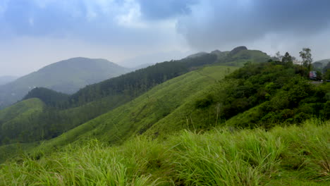 misty green mountains in western ghats in india