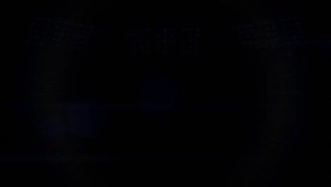 luces de escenario, con sonido. cuadrado. azul.