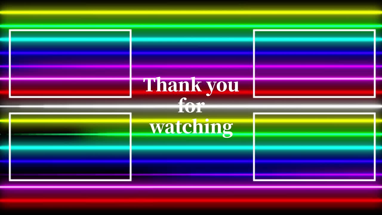 señal de neón barra línea de extremo tarjeta de extremo pantalla gráficos de movimiento