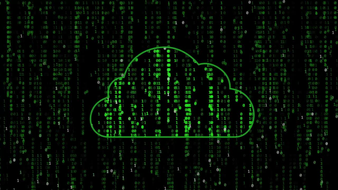 Loop of matrix style code background
