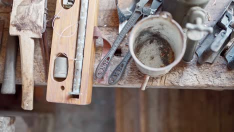 Carpentry-Tools-Lying-On-The-Table.-close-up