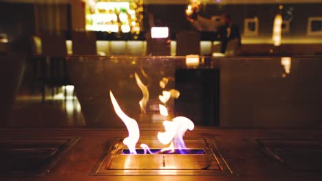 fire in a hotel as a decoration