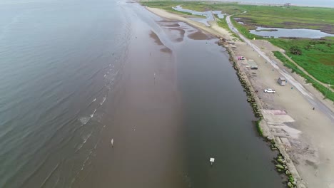 drone flight on east end of galveston island texas.