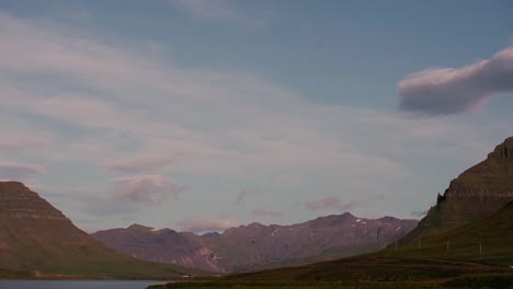 icelandic mountains shot in sunset light on the sony a7iii