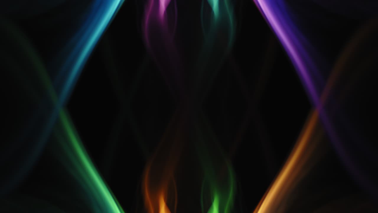 Abstract colorful incense smoke in slow motion