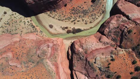 Overhead-View-Of-Paria-River-Canyon-In-Kanab,-Utah,-USA