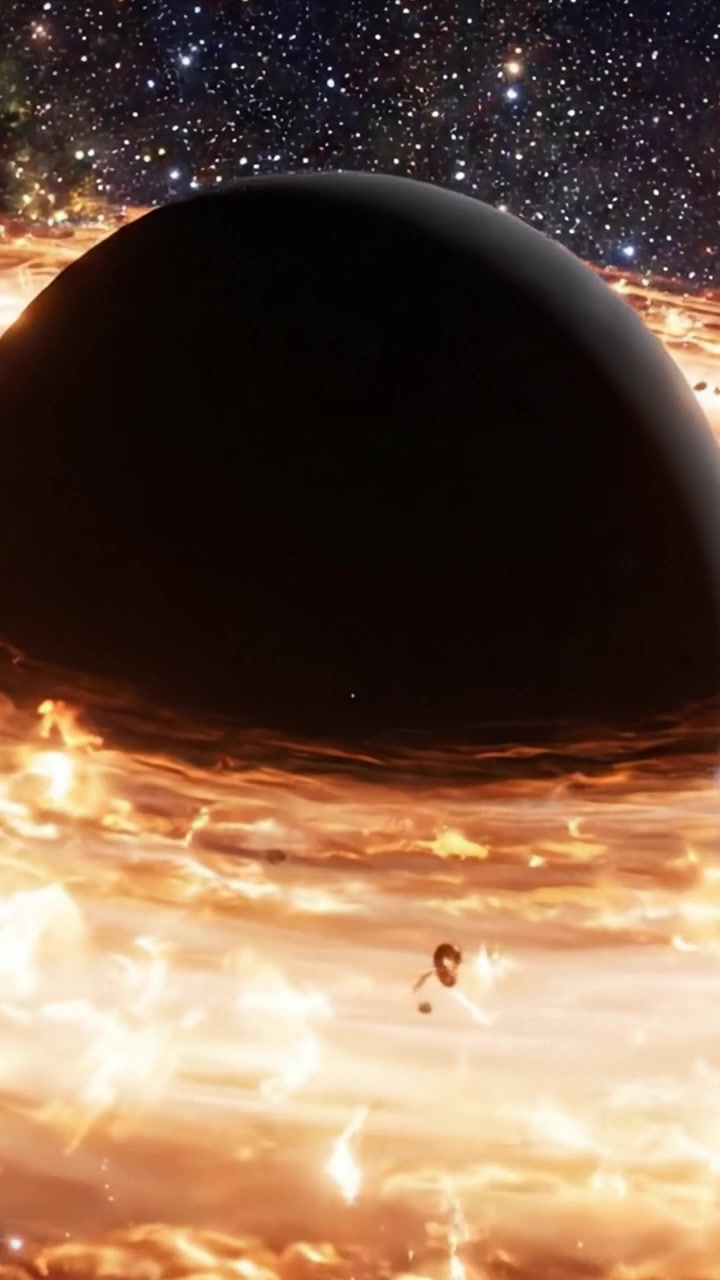 Un'immagine mozzafiato di un buco nero circondato da un disco di accrescimento infuocato, che mostra i misteri dell'universo nello spazio profondo.