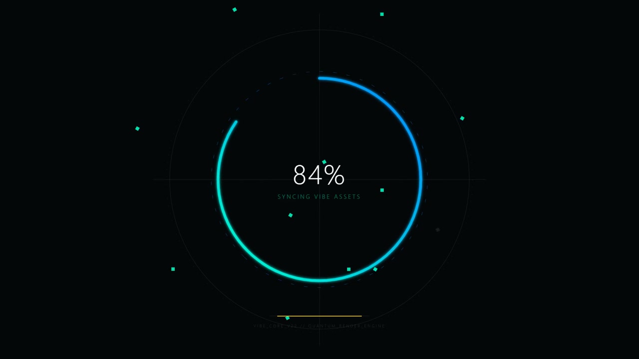 Digital Loading Screen with Circular Progress Indicator