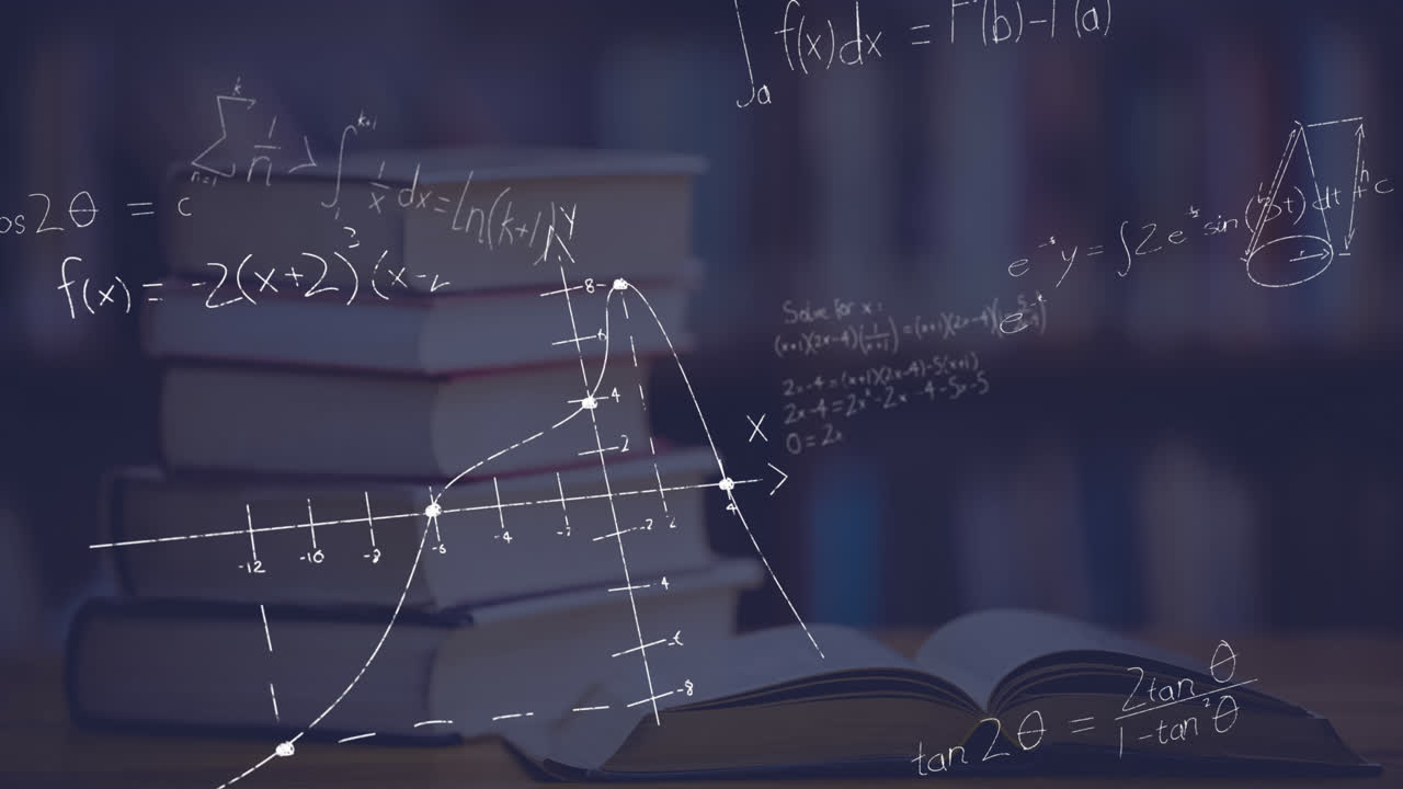 책과 수학 방정식과 그래프의  ⁇ 어리