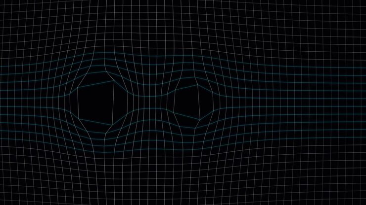 Abstract Digital Grid Animation with Moving Geometric Distortions