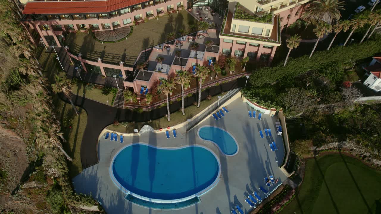 Aerial View of a Coastal Resort Complex