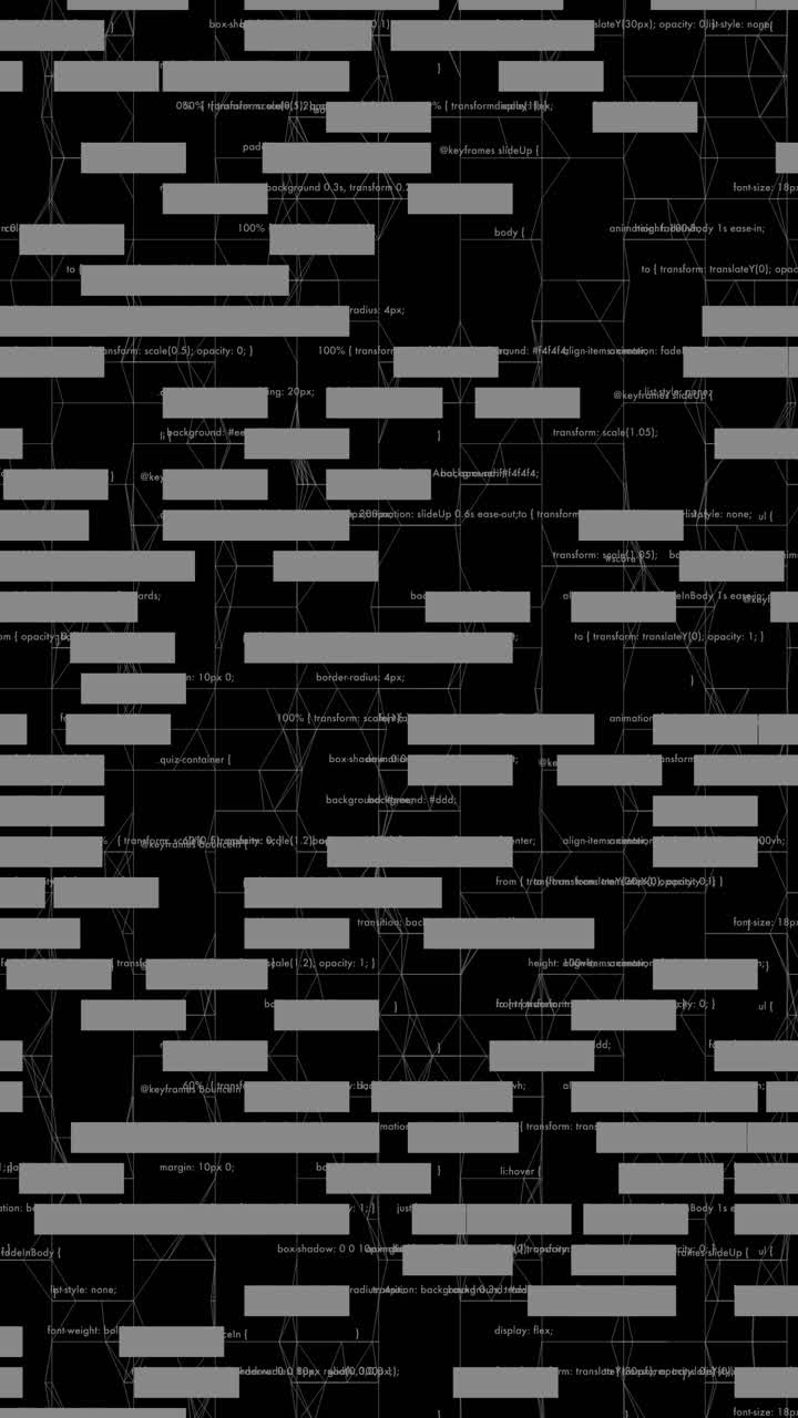 Ripresa verticale in 4K di codice informatico scorrevole e blocchi digitali. Ideale per presentazioni sulla cybersecurity, tutorial sullo sviluppo software e contenuti di marketing high-tech mobile-first.