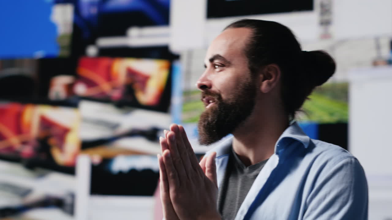 Unstoppable adult manages mobile notifications and visual storytelling