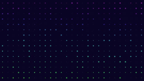 colorful grid of dots on dark background