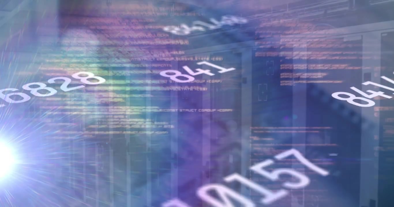 Animation of data processing over caucasian woman in face mask
