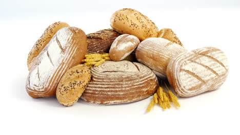 Various-types-of-breads-with-wheat-grains