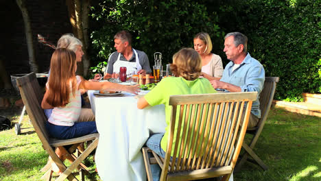 Familienessen-Im-Garten