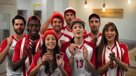 Group-of-fans-cheering-for-their-team-4k