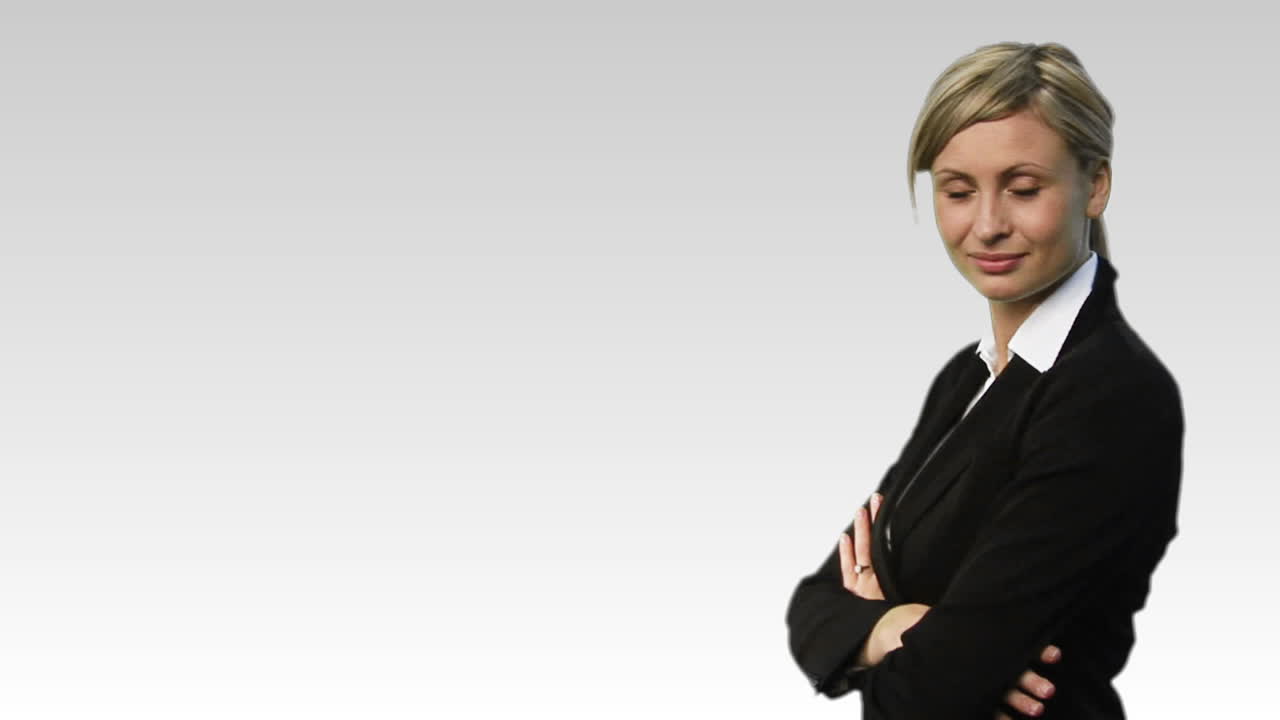 mujer de negocios confiada y atractiva