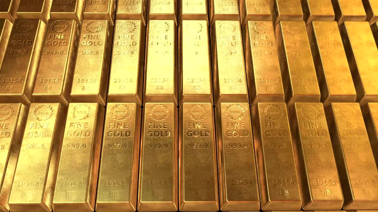 황금 막대 3d 영상 애니메이션