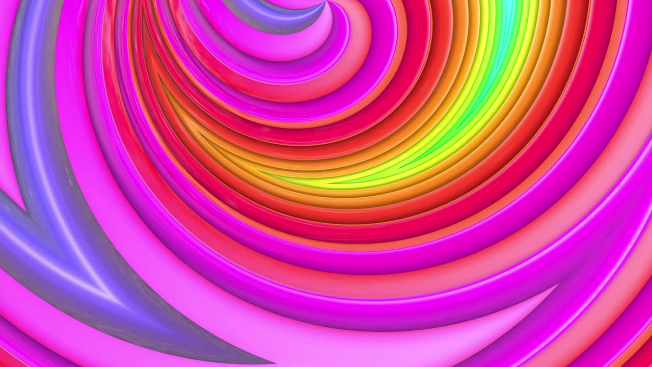 rainbow colors abstract stripes, background in 4k with bright shiny paint. Smooth seamless animation with gradient color. Curved lines 6