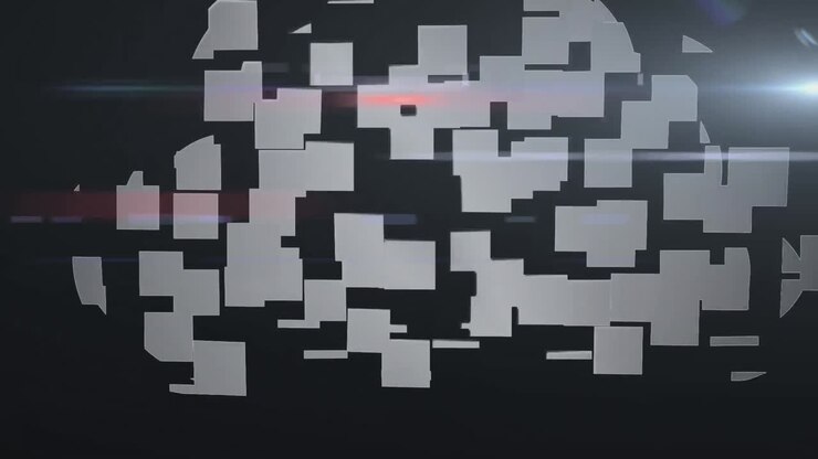 Animation of gray squares forming a cloud