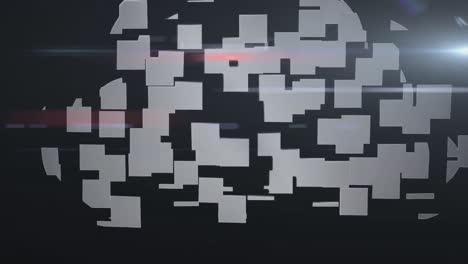 Animation of gray squares forming a cloud