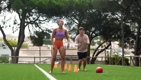 Fitness training outdoors
