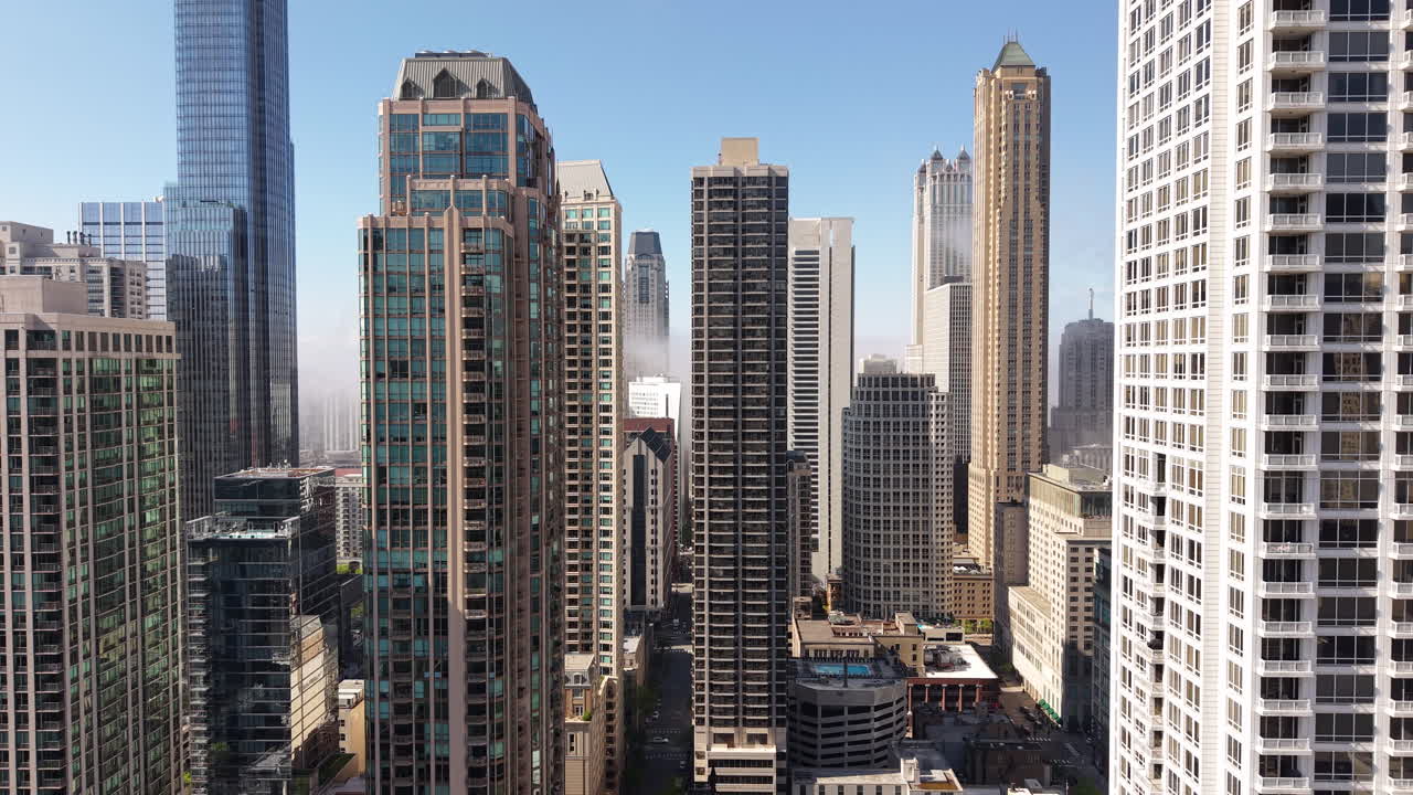 Cityscape featuring skyscrapers and urban architecture