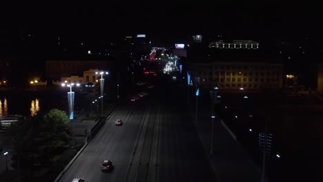 city street at night