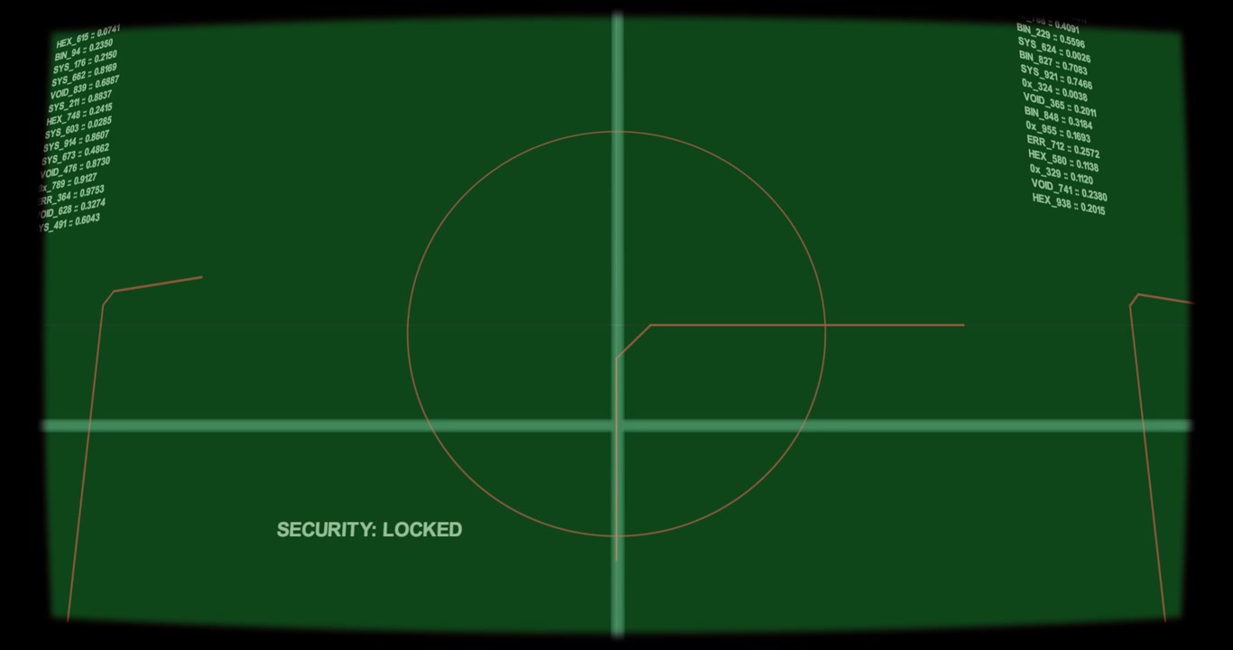 Scan starting, HUD showing ring extending and notch centering, locking on transparent background