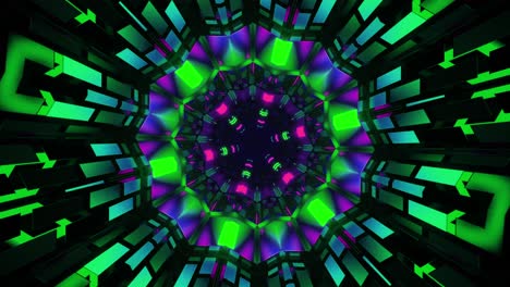 immagini del caleidoscopio del tunnel al neon