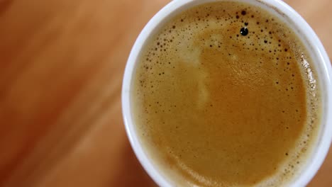 close-up of coffee cup