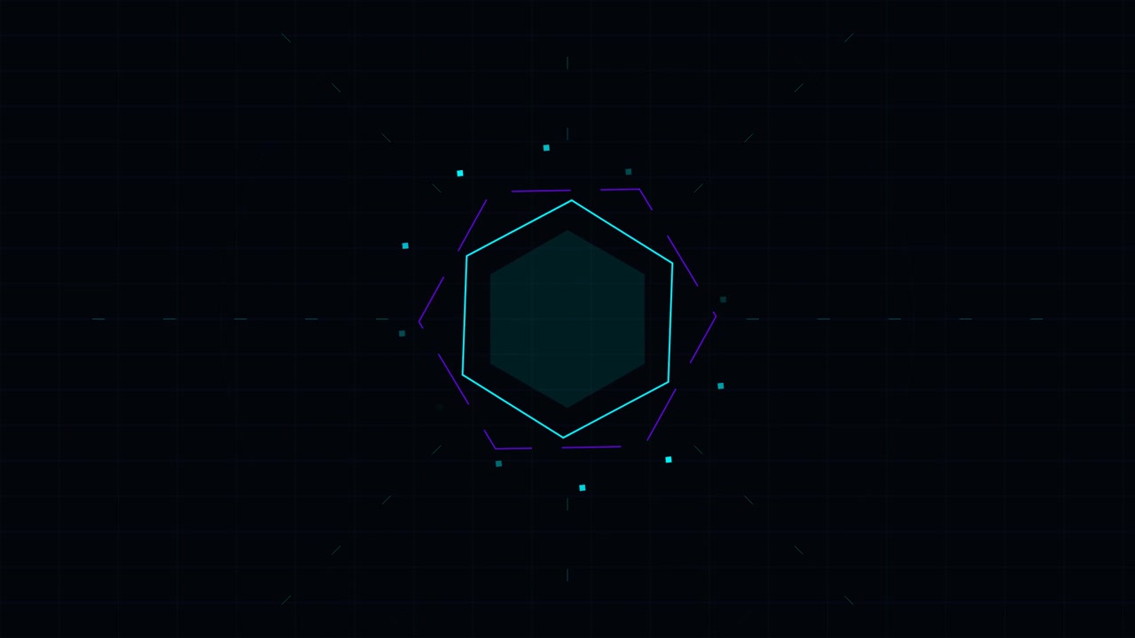 Abstract Digital Hexagon HUD Interface Animation
