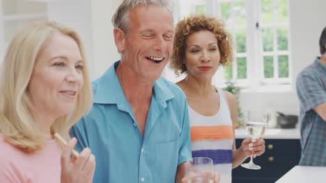 Grupo-De-Amigos-Senior-Multiculturales-En-Vacaciones-De-Verano-Reuniéndose-Para-Tomar-Una-Copa-En-Un-Apartamento-De-Vacaciones