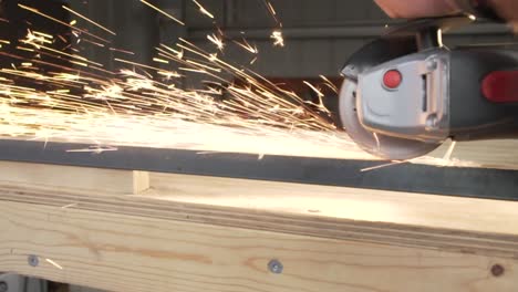cutting metal with an angle grinder